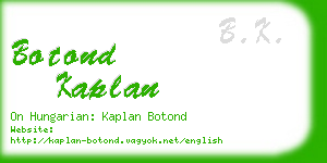 botond kaplan business card